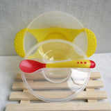 Temperature Sensing Feeding Spoon Child Tableware Food Bowl Learning Dishes Service Plate/Tray Suction Cup Baby Dinnerware Set