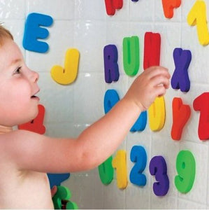 36pcs/Set Alphanumeric Letter Puzzle Baby Bath Toys Soft EVA Kids Baby Water Toys For Bathroom Early Educational Suction Up Toy