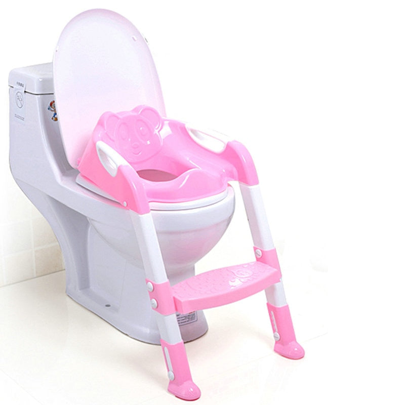 2 Colors Baby Potty Training Seat Children's Potty Baby Toilet Seat With Adjustable Ladder Infant Toilet Training Folding Seat