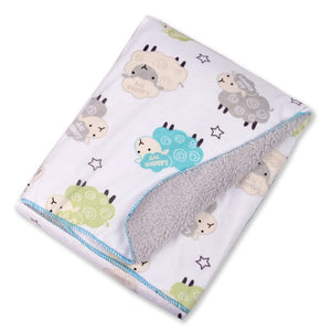 Baby Blanket New Brand Thicken Double Layer Coral Fleece Infant Swaddle Envelope Stroller Wrap For Newborn Baby Bedding Blankets