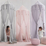 Kid Baby Bed Canopy Bedcover Mosquito Net Curtain Bedding Round Dome Tent Cotton