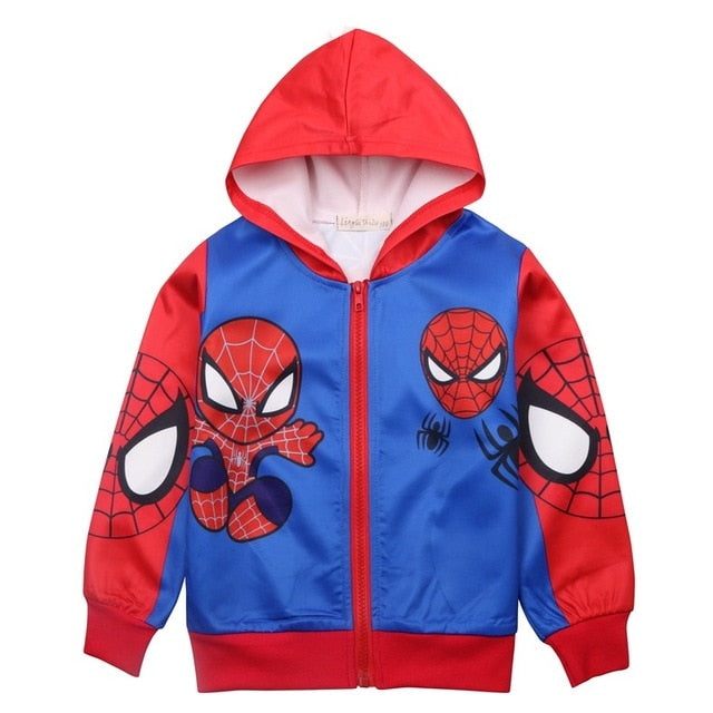 2018 New Children Boys Outerwear Clothing Coats Spiderman Jacket Boy Hoodies cartoon Coat Baby Kids long sleeve sweatshirts