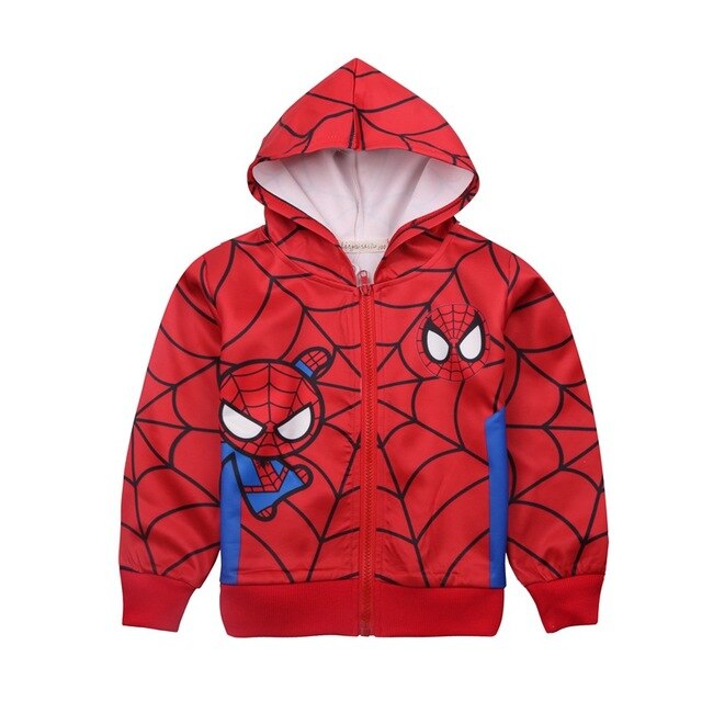 2018 New Children Boys Outerwear Clothing Coats Spiderman Jacket Boy Hoodies cartoon Coat Baby Kids long sleeve sweatshirts