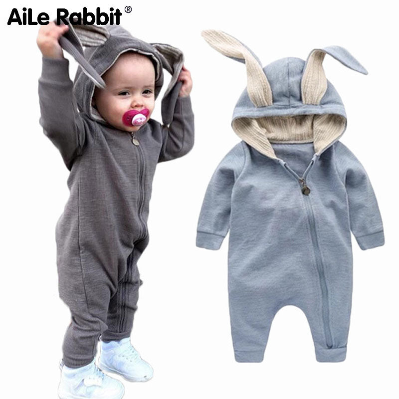 New Spring Autumn Baby Rompers Cute Cartoon Rabbit Infant Girl Boy Jumpers Kids Baby Outfits Clothes