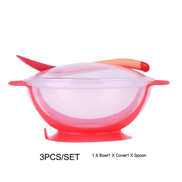 Baby Bowl with Temperature Sensing Spoon