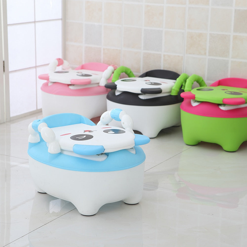 Baby potty toilet bowl training pan toilet seat children's pot kids bedpan portable urinal comfortable backrest cartoon cute pot