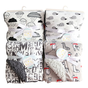 Baby Blanket New Brand Thicken Double Layer Coral Fleece Infant Swaddle Envelope Stroller Wrap For Newborn Baby Bedding Blankets