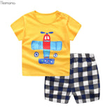 Brand Cotton Baby Sets Leisure Sports Boy T-shirt + Shorts Sets Toddler Clothing Baby Boy Clothes