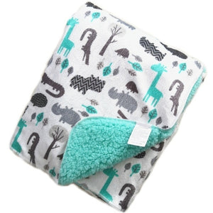 Baby Blanket New Brand Thicken Double Layer Coral Fleece Infant Swaddle Envelope Stroller Wrap For Newborn Baby Bedding Blankets