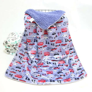 Baby Blanket New Brand Thicken Double Layer Coral Fleece Infant Swaddle Envelope Stroller Wrap For Newborn Baby Bedding Blankets