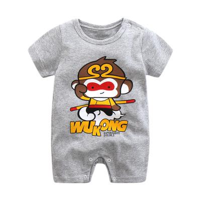 2019 Summer New Style Short Sleeved Girls Dress Baby Romper Cotton Newborn Body Suit Baby Pajama Boys Animal Monkey Rompers