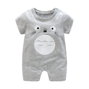 2019 Summer New Style Short Sleeved Girls Dress Baby Romper Cotton Newborn Body Suit Baby Pajama Boys Animal Monkey Rompers