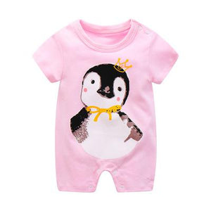 2019 Summer New Style Short Sleeved Girls Dress Baby Romper Cotton Newborn Body Suit Baby Pajama Boys Animal Monkey Rompers