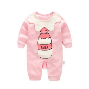 2019 newborn baby boys girls rompers long sleeved fashion jumpsuit spring and autumn boys gentleman clothes cotton pink pajamas