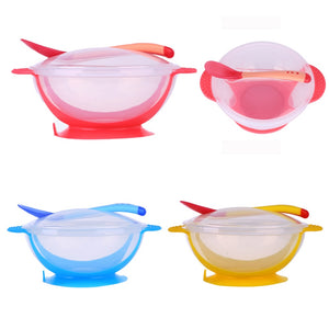 Baby Bowl with Temperature Sensing Spoon