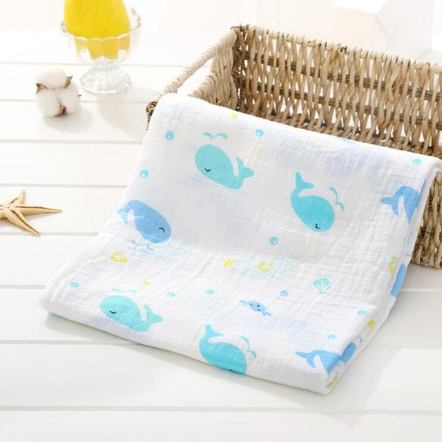 Wutongshu Muslin Baby Blankets Newborn Photography Accessories Soft Swaddle Wrap Organic Cotton Baby Bedding Bath Towel