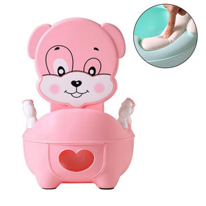 Baby potty toilet bowl training pan toilet seat children's pot kids bedpan portable urinal comfortable backrest cartoon cute pot