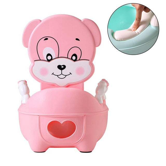 Baby potty toilet bowl training pan toilet seat children's pot kids bedpan portable urinal comfortable backrest cartoon cute pot