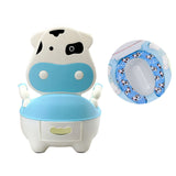 Baby potty toilet bowl training pan toilet seat children's pot kids bedpan portable urinal comfortable backrest cartoon cute pot