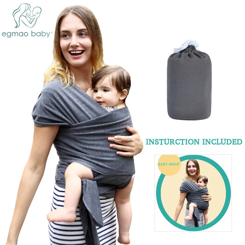 Baby Carrier Sling For Newborns Soft Infant Wrap Breathable Wrap Hipseat Breastfeed Birth Comfortable Nursing Cover Dark Grey