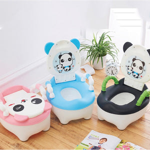 Fashion Baby Potty Toilet Bowl Cute Cartoon Training Pan Toilet Seat Children Bedpan Portable Urinal Comfortable Backrest Pot