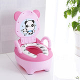 Fashion Baby Potty Toilet Bowl Cute Cartoon Training Pan Toilet Seat Children Bedpan Portable Urinal Comfortable Backrest Pot