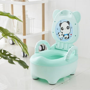 Fashion Baby Potty Toilet Bowl Cute Cartoon Training Pan Toilet Seat Children Bedpan Portable Urinal Comfortable Backrest Pot