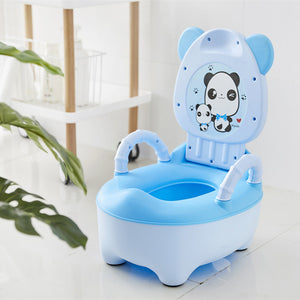 Fashion Baby Potty Toilet Bowl Cute Cartoon Training Pan Toilet Seat Children Bedpan Portable Urinal Comfortable Backrest Pot