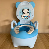 Fashion Baby Potty Toilet Bowl Cute Cartoon Training Pan Toilet Seat Children Bedpan Portable Urinal Comfortable Backrest Pot