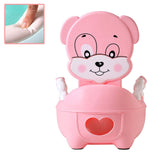 Fashion Baby Potty Toilet Bowl Cute Cartoon Training Pan Toilet Seat Children Bedpan Portable Urinal Comfortable Backrest Pot