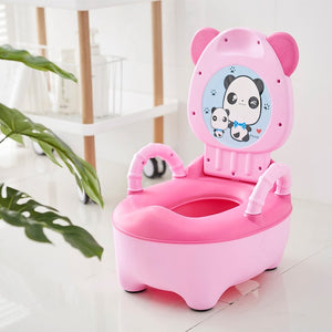 Baby potty toilet bowl training pan toilet seat children's pot kids bedpan portable urinal comfortable backrest cartoon cute pot