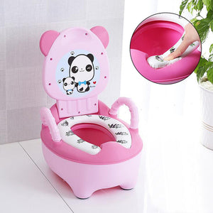 Baby potty toilet bowl training pan toilet seat children's pot kids bedpan portable urinal comfortable backrest cartoon cute pot