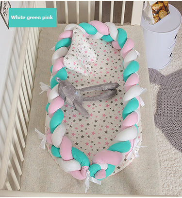 Baby Nest Bed travel crib baby bed Infant CO Sleeping Cotton Cradle Portable Snuggle 90*55cm Newborn Baby Bassinet BB artifact