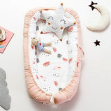 Baby Nest Bed travel crib baby bed Infant CO Sleeping Cotton Cradle Portable Snuggle 90*55cm Newborn Baby Bassinet BB artifact