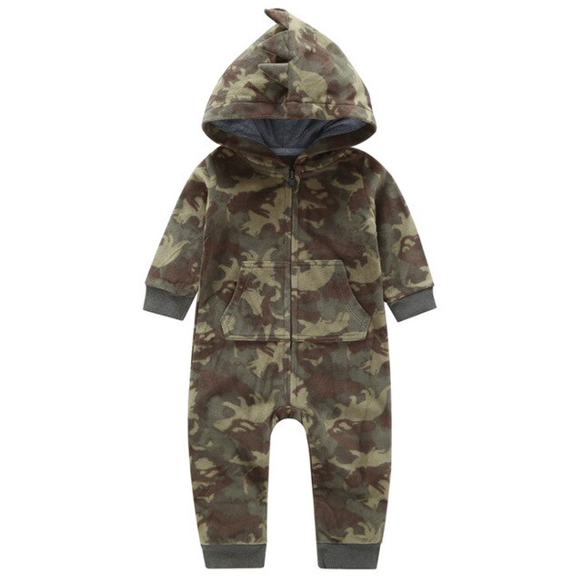 Baby Outerwear Pink Girls Rompers Coat Spring Autumn Long Sleeve Ear Hooded Full Print Baby Boys Jumpsuit  Bebe Costume