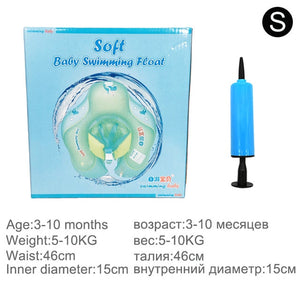 Solid inflatable pool float baby swimming ring neck infant armpit floating for kids floats child swim seat accessories children