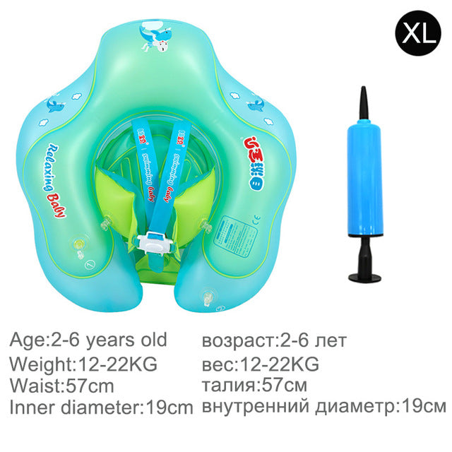 Solid inflatable pool float baby swimming ring neck infant armpit floating for kids floats child swim seat accessories children